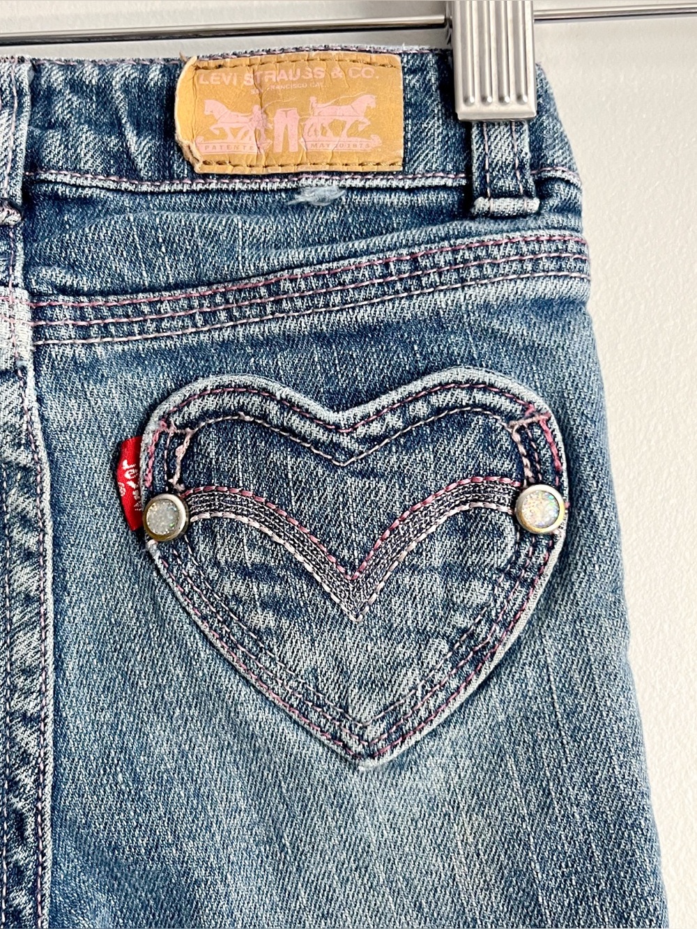 Levi’s Blue Jeans bootcut - heart shape pocket - Y2K style - size 3T (2-3 years)